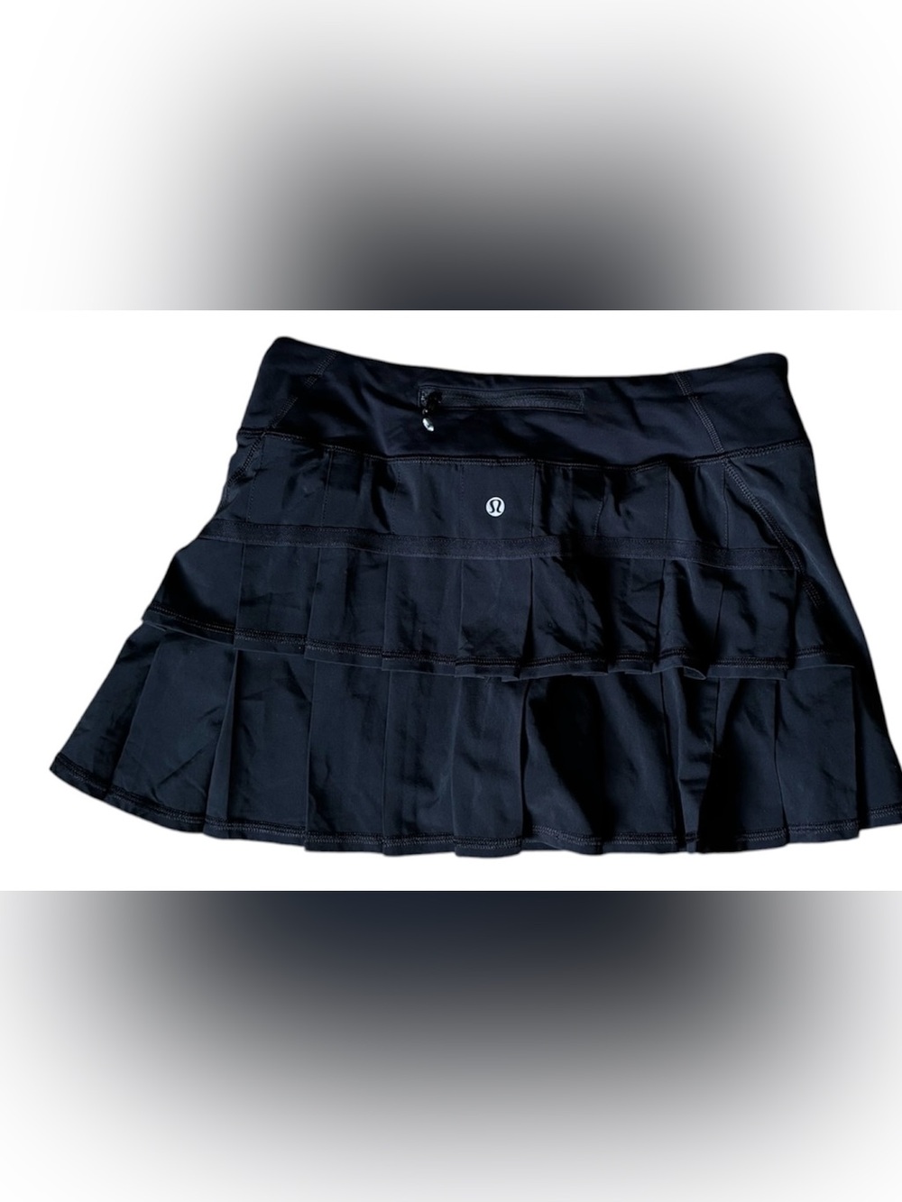 LULULEMON Run Pace Setter Skirt Size 6 Black EUC Tennis Pickleball Gym Run